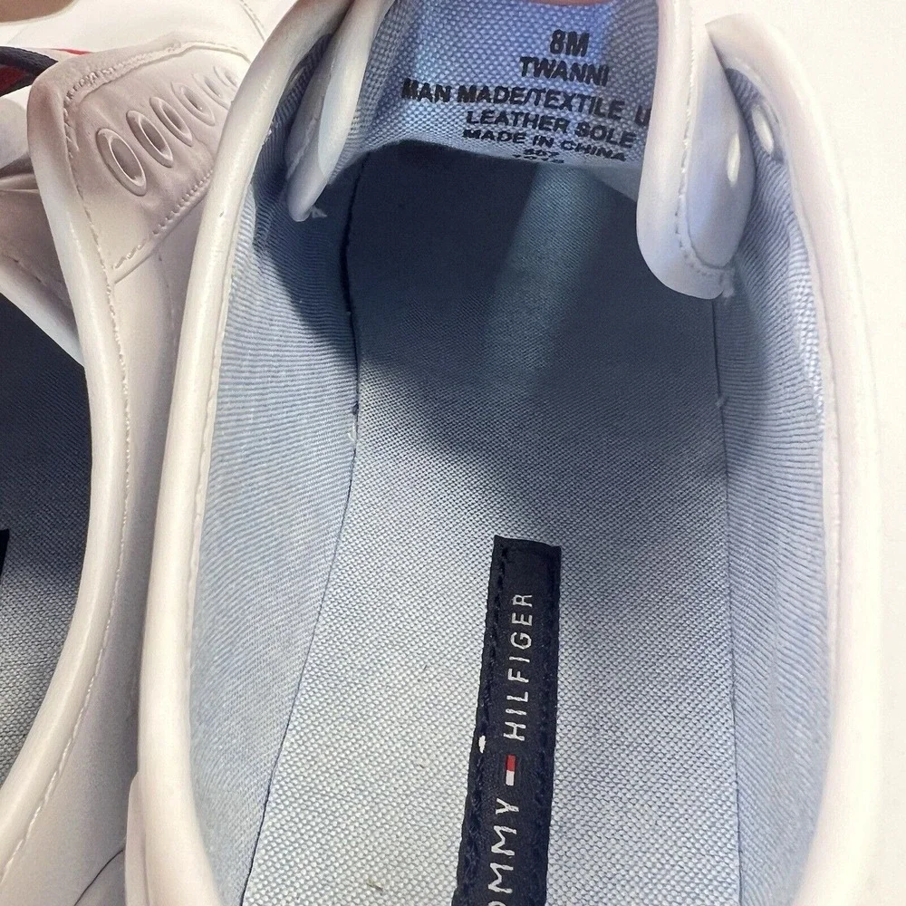 Tommy‎ Hilfiger Women's 8 Twanni White Leather Preppy Sporty Nautical